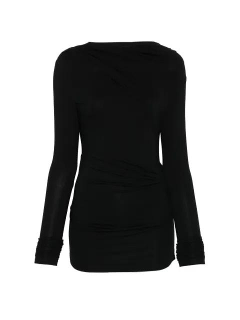 draped long-sleeve top by ENTIRE STUDIOS
