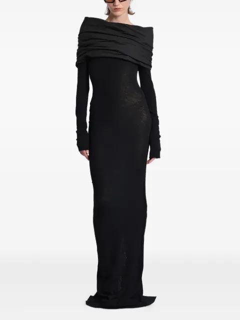 draped-shoulder maxi dress by ENTIRE STUDIOS