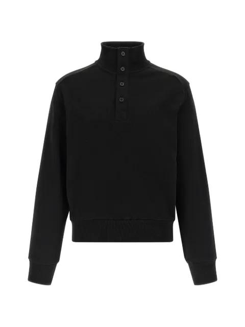high-neck buttoned sweatshirt by ENTIRE STUDIOS