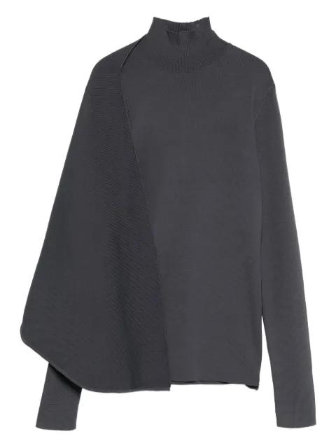 high-neck wrap sweater by ENTIRE STUDIOS