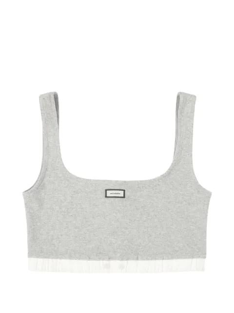 ribbed button-detail bra by ENTIRE STUDIOS
