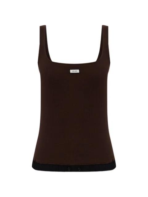 ribbed-knit logo-patch top by ENTIRE STUDIOS