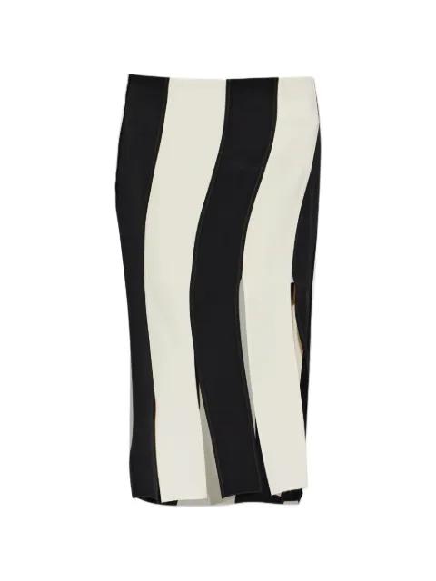 striped midi skirt by ENTIRE STUDIOS