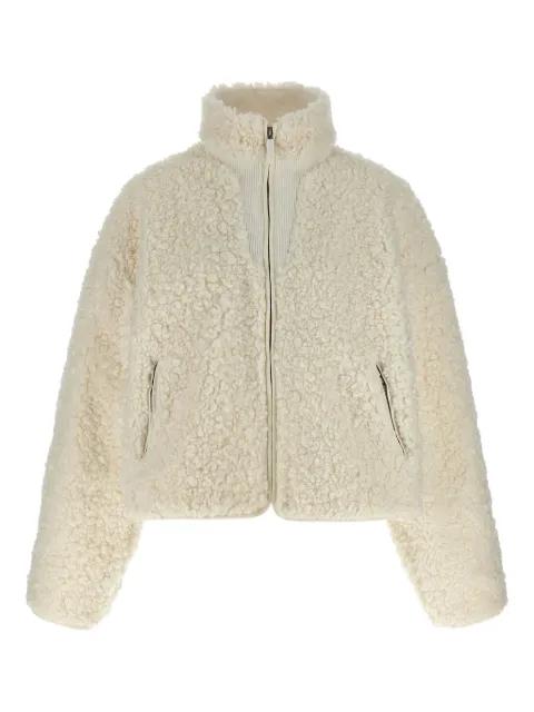 teddy-texture zip-front jacket by ENTIRE STUDIOS