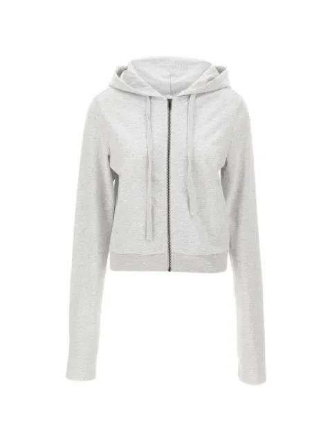 zip drawstring cropped hoodie by ENTIRE STUDIOS