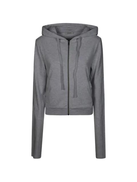 zip-up cropped cotton hoodie by ENTIRE STUDIOS