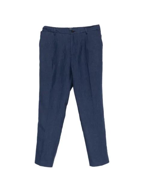 pleated slim-fit trousers by ENTRE AMIS