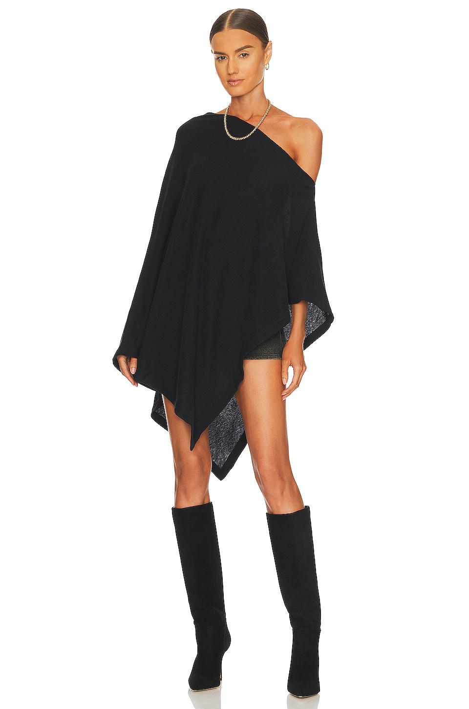Enza Costa Cashmere Poncho in Black by ENZA COSTA