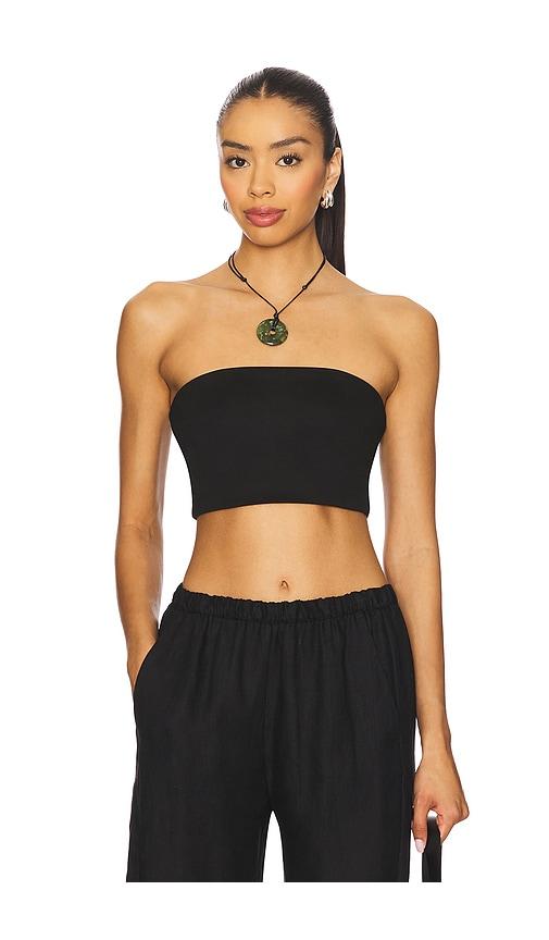 Enza Costa Essential Bandeau Top in Black by ENZA COSTA