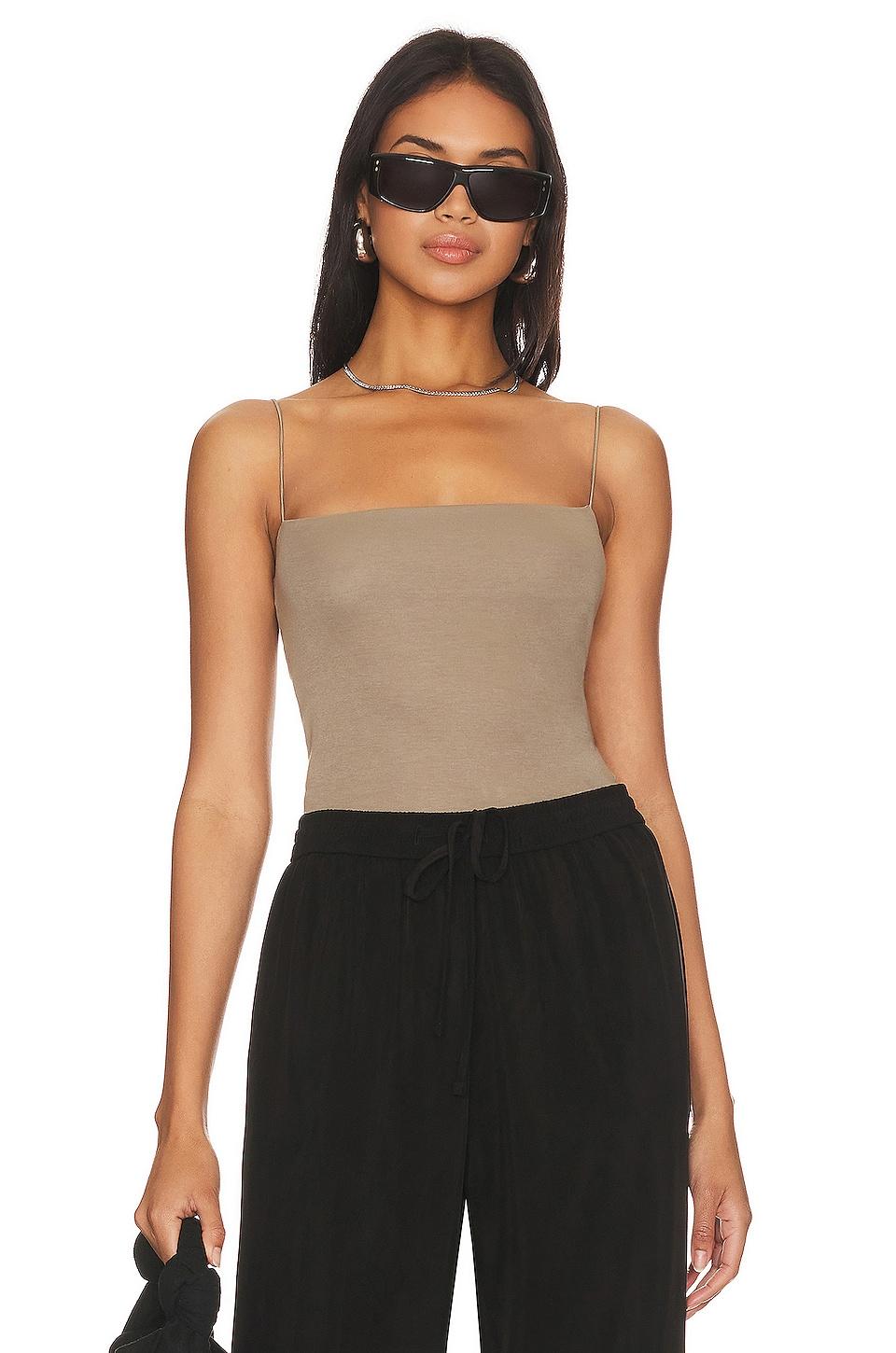 Enza Costa Essential Strappy Tank in Beige by ENZA COSTA