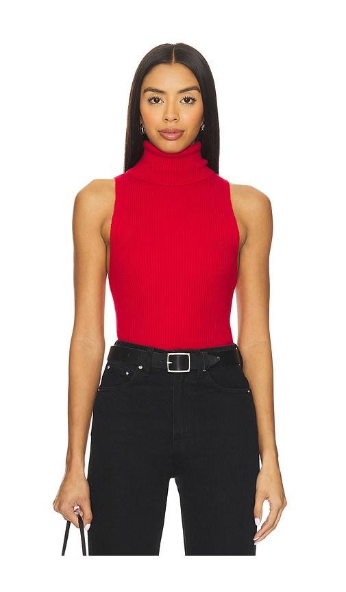 Enza Costa Knit Cashmere Sleeveless Sweater in Red by ENZA COSTA