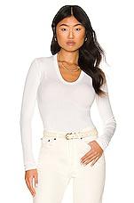 Enza Costa Rib Fitted Long Sleeve in White by ENZA COSTA