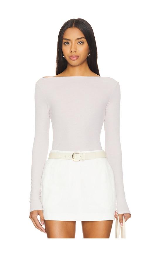 Enza Costa Silk Knit Boat Neck in Beige by ENZA COSTA