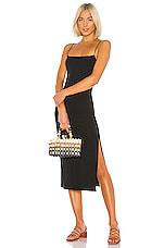 Enza Costa Strappy Side Slit Dress in Black by ENZA COSTA