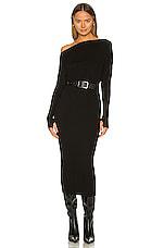 Enza Costa Sweater Knit Slouch Dress in Black by ENZA COSTA
