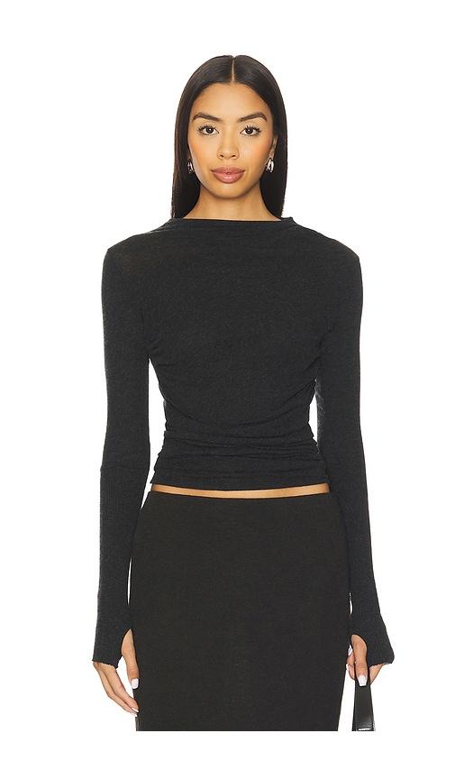 Enza Costa Twist Top in Black by ENZA COSTA