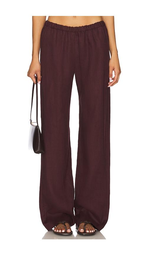 Enza Costa x REVOLVE Everywhere Pants in Wine by ENZA COSTA