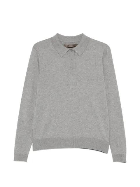 fine-knit polo top by ENZA COSTA