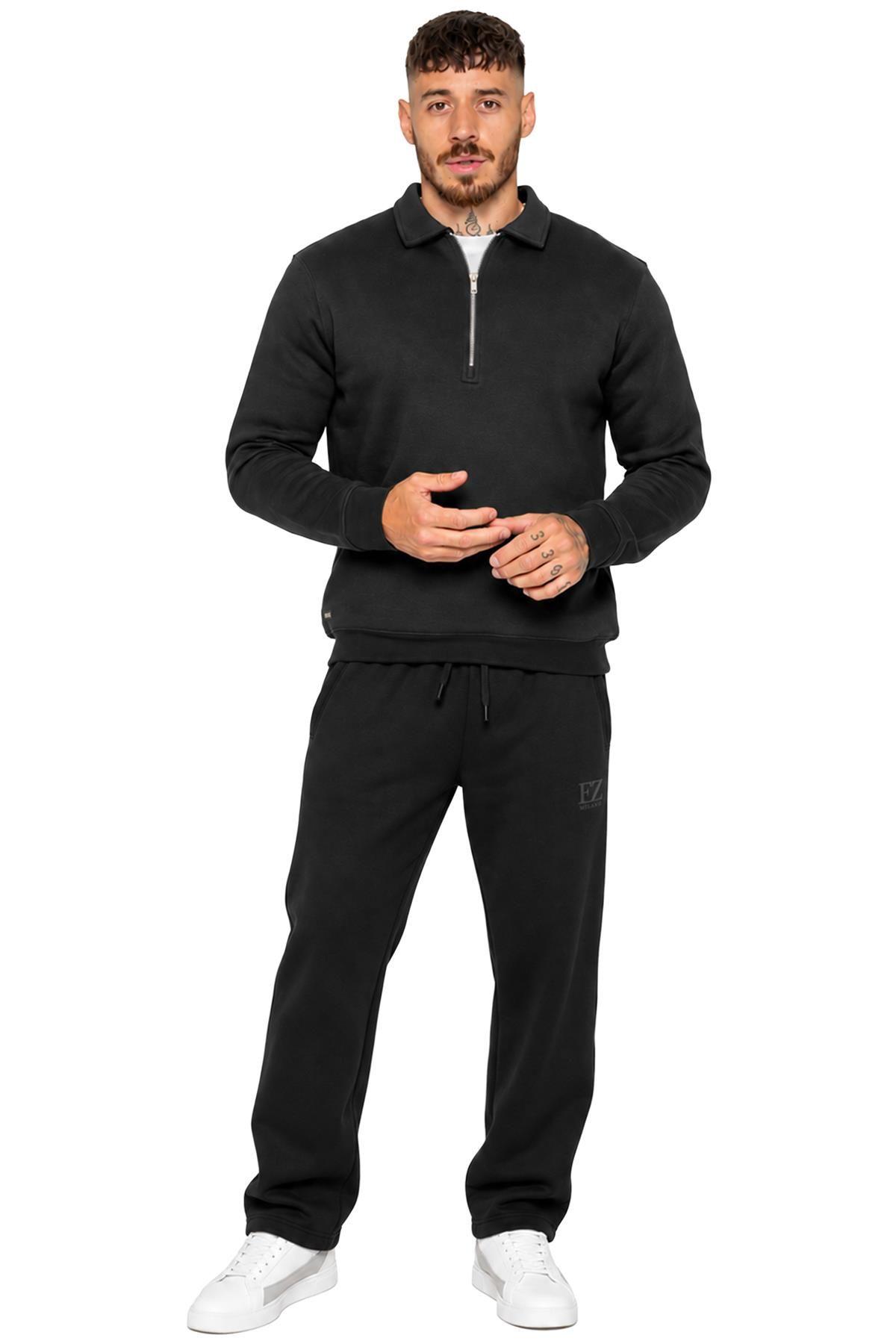 Half Zip Collared Tracksuit Set by ENZO