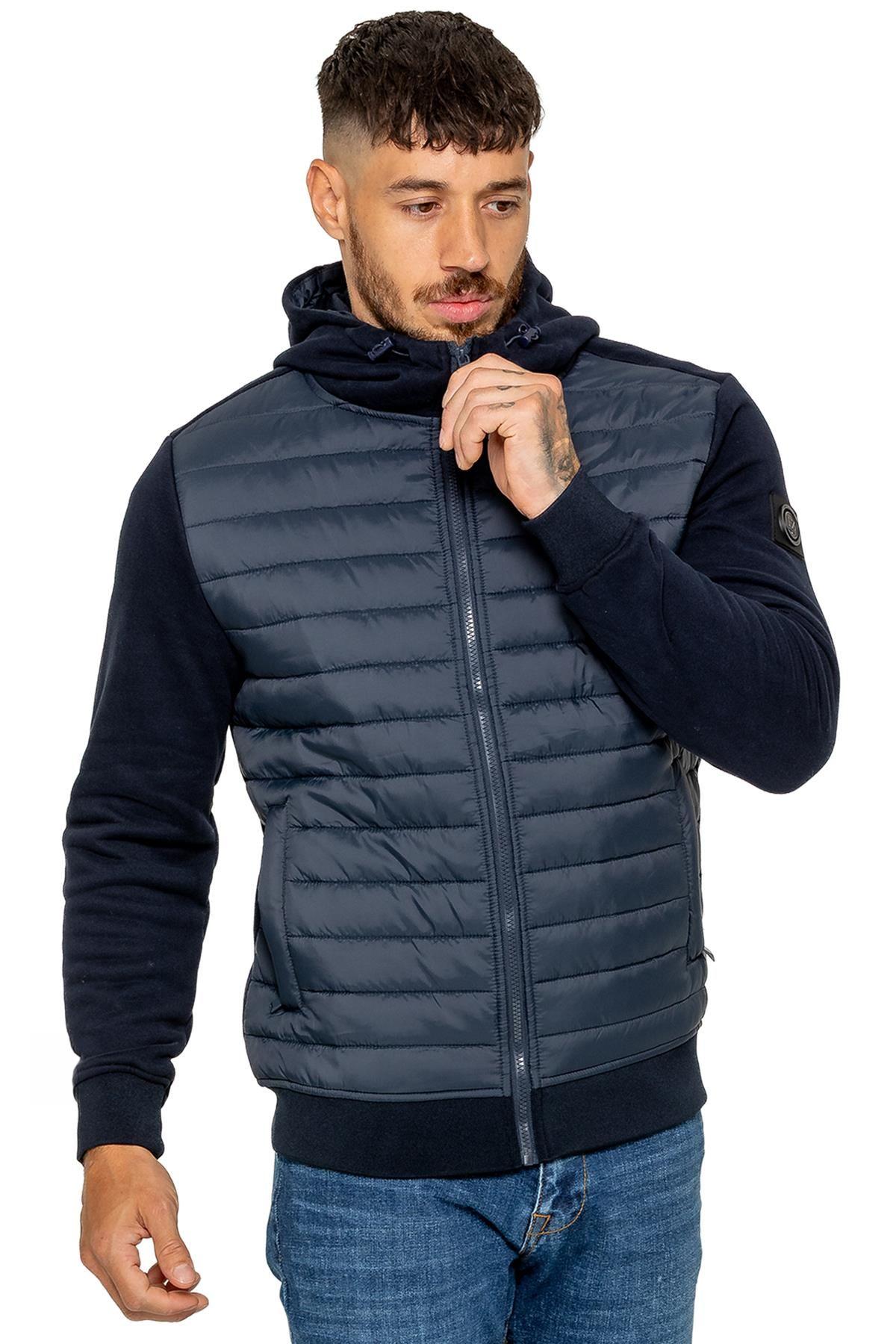 Hooded Quilted Hybrid Jacket by ENZO