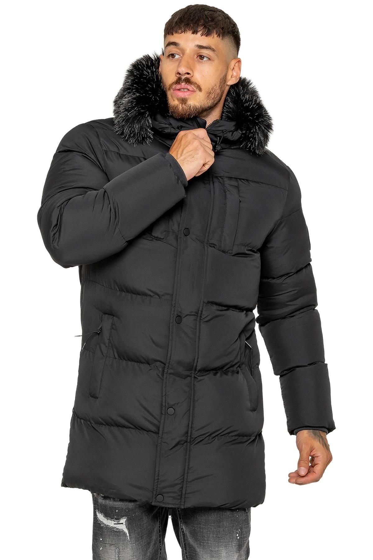 Longline Padded Hooded Jacket by ENZO