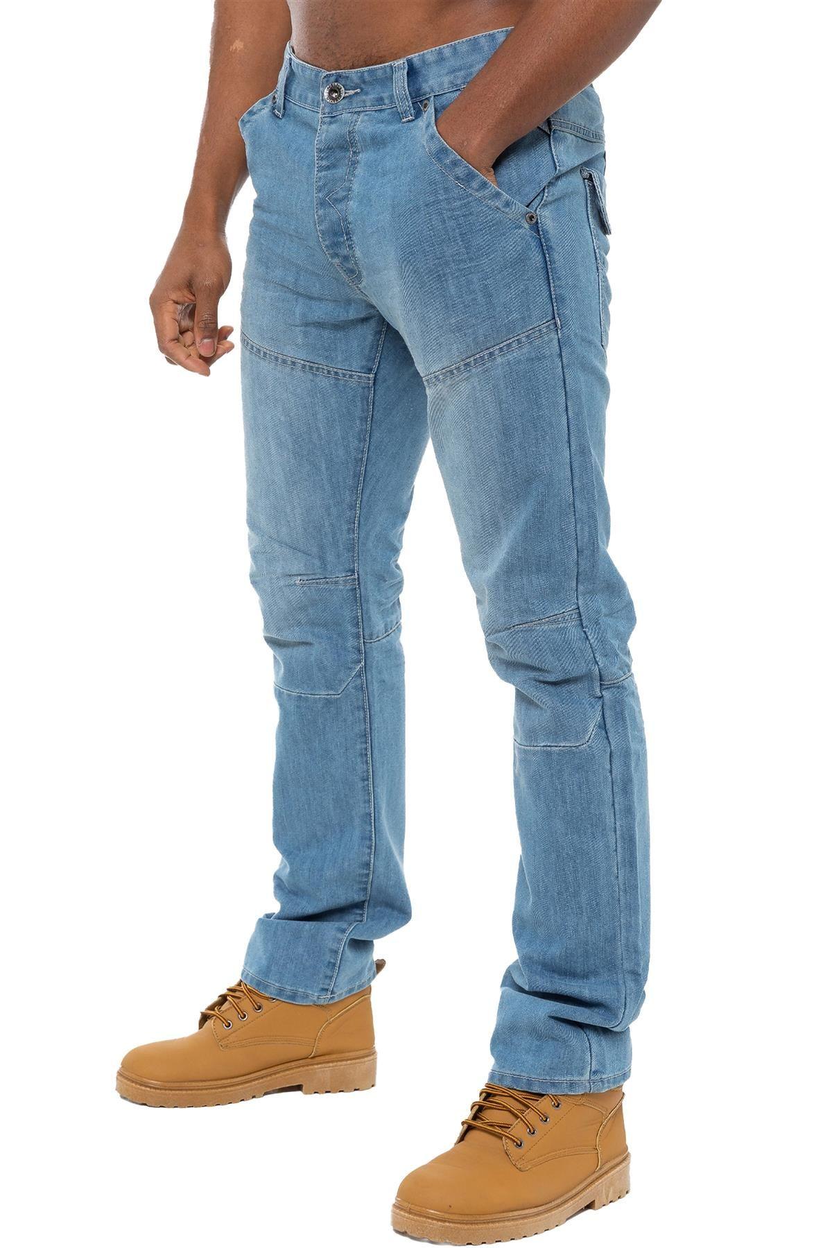 Straight Leg Denim Jeans by ENZO