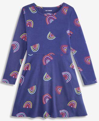 Girls 5-20 Long-Sleeve Cotton Rainbow Swirl Dress, Macy's Exclusive by EPIC THREADS