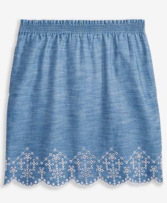 Little & Big Girls Eyelet-Trim Chambray Skirt, Exclusively at Macy's by EPIC THREADS Little & Big Girls Eyelet-Trim Chambray Skirt, Exclusively at Macy's by EPIC THREADS