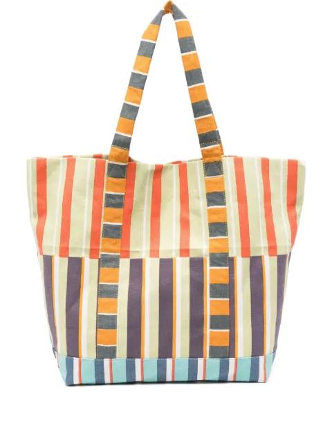 striped panel tote bag by EPICE