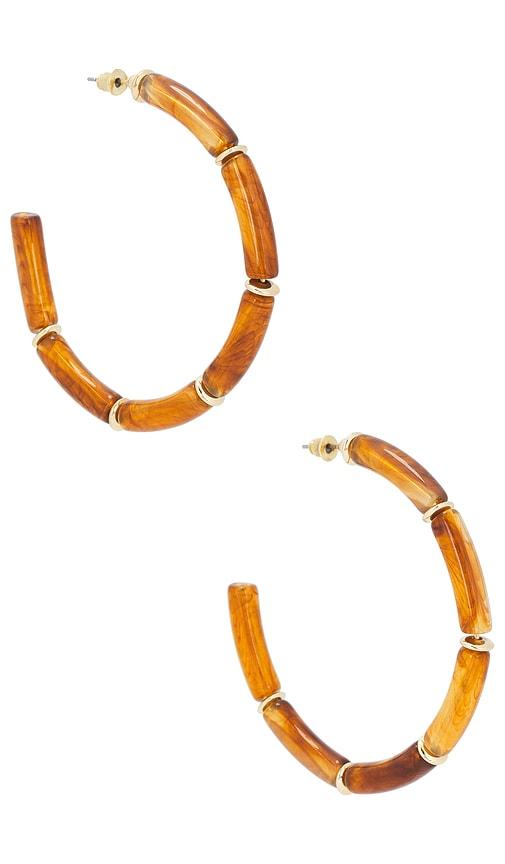 Epifene Bamboo Hoops in Brown by EPIFENE Epifene Bamboo Hoops in Brown by EPIFENE