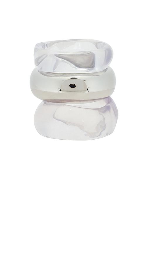 Epifene Liquid Resin Bangles Set Of 3 in Neutral by EPIFENE