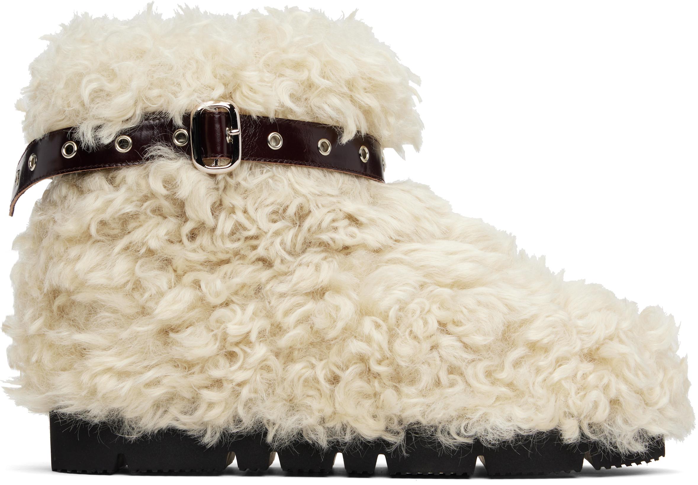Beige Fofo Short Boots by EPINGLER