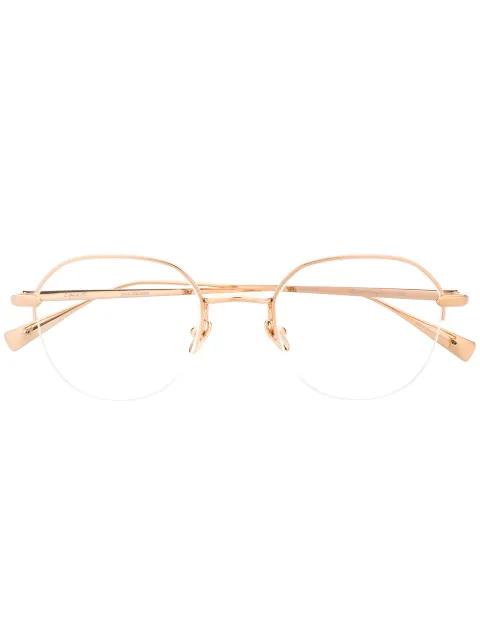 Water Drop round frame glasses by EQUE.M