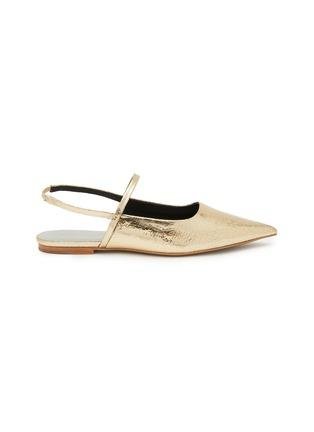 Glasgow Single Band Metallic Leather Flats by EQUIL
