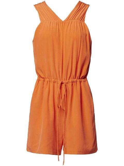 drawstring-fastening silk playsuit by EQUIPMENT