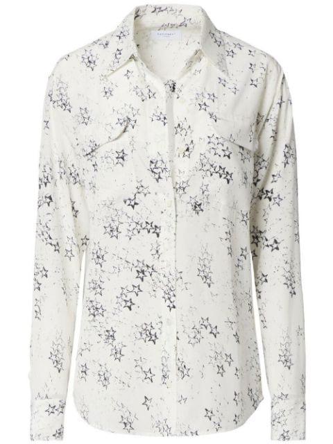 silk star-print shirt by EQUIPMENT