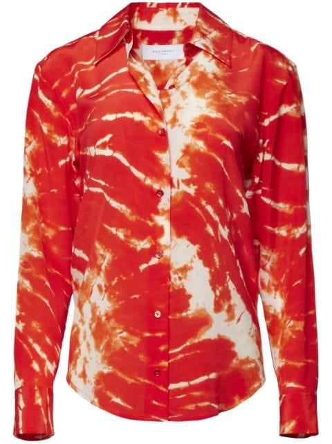 tie-dye silk shirt by EQUIPMENT