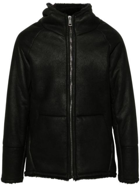 hoodied leather jacket by ERALDO