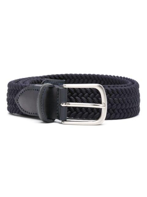 leather-trim interwoven belt by ERALDO