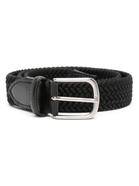 leather-trim interwoven belt by ERALDO