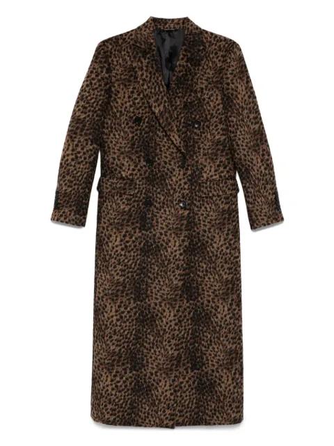 leopard-print double-breasted coat by ERALDO
