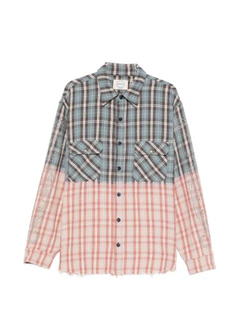 patterned flannel overshirt by ERCOLE STUDIO