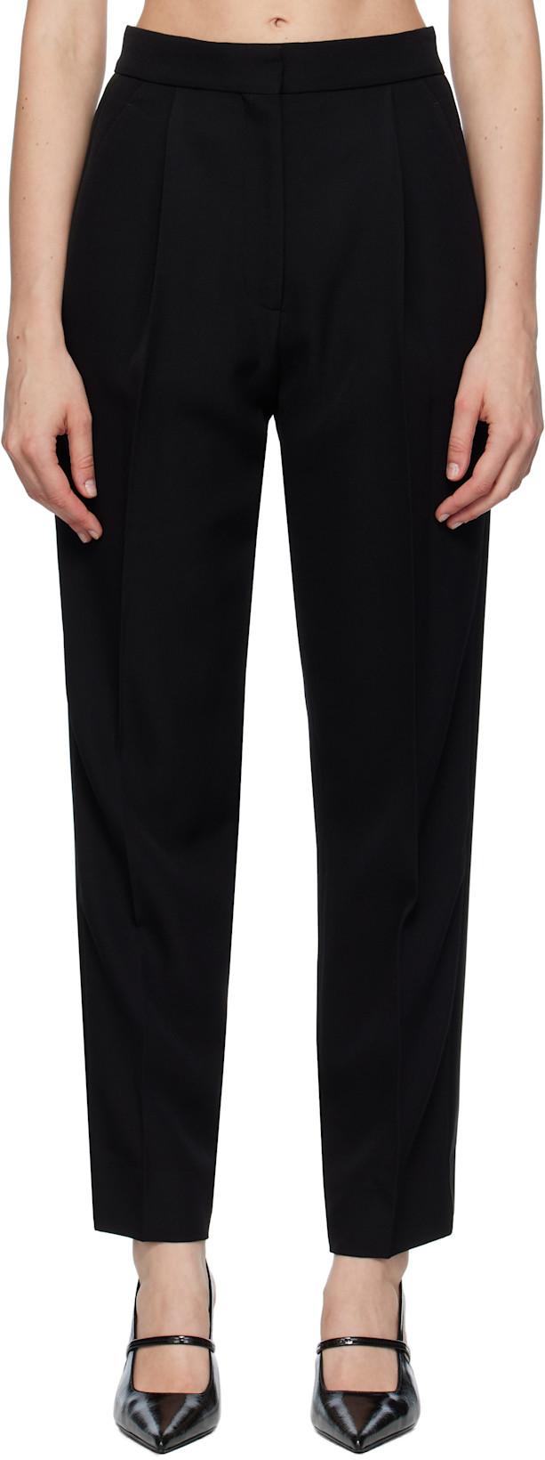 Black Straight Trousers by ERDEM