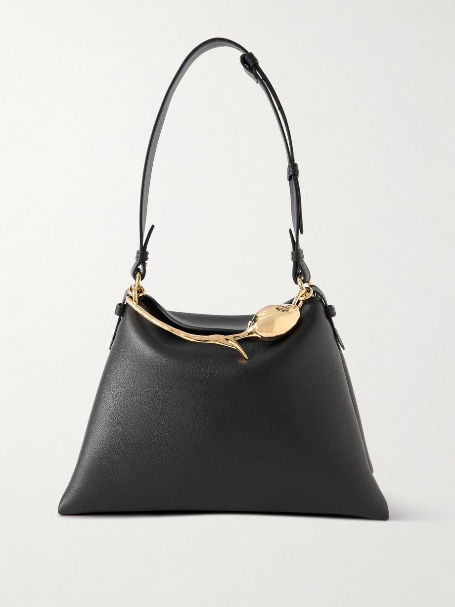 Bloom large embellished textured-leather shoulder bag by ERDEM
