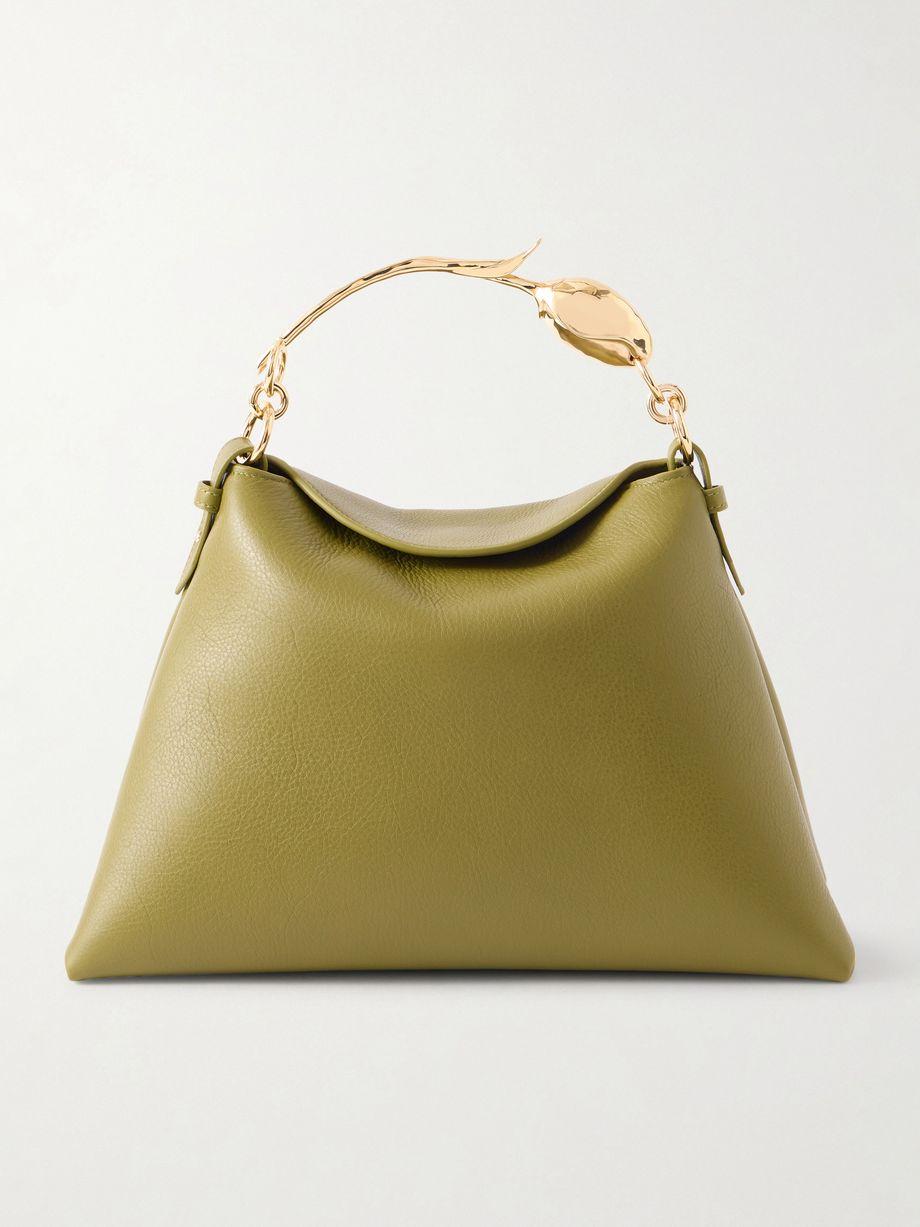 Bloom large embellished textured-leather shoulder bag by ERDEM