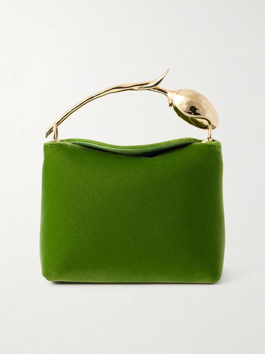 Bloom mini velvet clutch by ERDEM