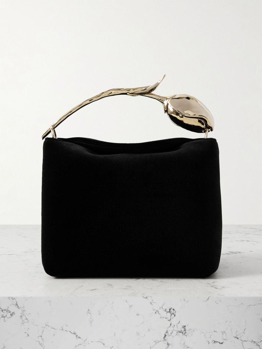 Bloom mini velvet clutch bag by ERDEM