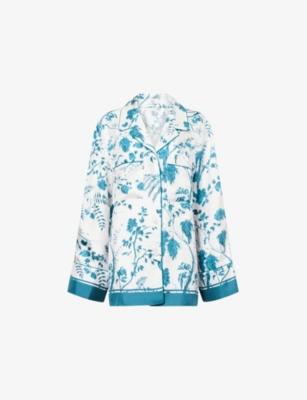 Botanical-Print Silk-Twill Pyjama Shirt by ERDEM