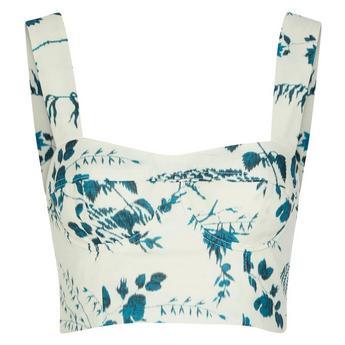 COTTON LINEN BRALET TOP by ERDEM