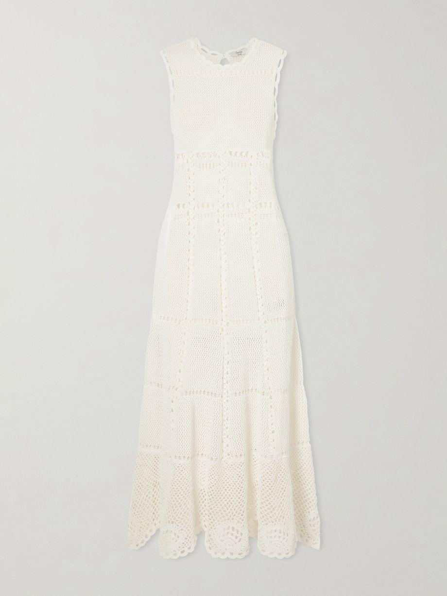 Crocheted cotton midi dress by ERDEM